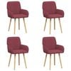 vidaXL Esszimmerst&uuml;hle 4 stk. Stoff Weinrot 56,5 x 50 x 87,5 cm