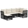 vidaXL Gartensofa-set 6 stk. Schwarz Poly-Rattan