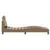 vidaXL Bettgestell "Viana" ohne Matratze Cappuccino-Braun 80x200 cm Kunstleder