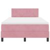 vidaXL Boxspringbett mit Matratze mit Kopfteil Rosa 120 x 200 cm Samt