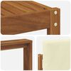 vidaXL Outdoor-Sofagarnitur 6 pcs Natur und Creme Massivholz Akazie