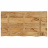 vidaXL Tischplatte 110x60x2,5 cm Baumkante Massivholz Raues Mangoholz