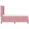 vidaXL LED Boxspringbett mit Matratze Argyle Rosa 80 x 200 cm Samt