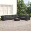 vidaXL 8-tlg. Garten-Lounge-Set mit Kissen Schwarz Poly Rattan