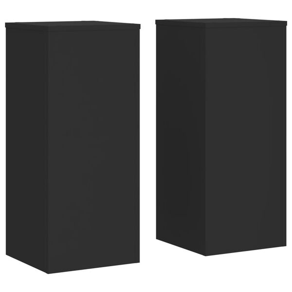 vidaXL Pflanzenst&auml;nder 2 Stk. Schwarz 30x30x70 cm Holzwerkstoff