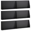 vidaXL St&uuml;tzmauer 6 stk. 80 x 12 x 50 cm Stahl Schwarz