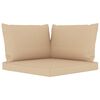 vidaXL 10-tlg. Garten-Lounge-Set mit Kissen Beige