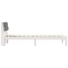 vidaXL Bettgestell Wei&szlig; und Hellgrau 80 x 200 cm Massivholz Kiefer