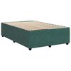 vidaXL Boxspringbett mit Matratze Dunkelgrün 120x200 cm Samt