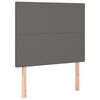 vidaXL Bettgestell mit Kopfteil Grau 90x190 cm Kunstleder