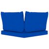 vidaXL Garten-Palettensofa 2-Sitzer mit Kissen in Blau Kiefernholz