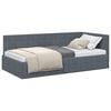 vidaXL Eckbettgestell Dunkelgrau 100 x 200 cm Samt