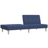 vidaXL Schlafsofa 2-Sitzer mit Hocker Blau Stoff