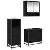 vidaXL Badezimmerm&ouml;bel-Set 3 stk. Schwarz Eichen-Optik 65 x 33 x 60 cm