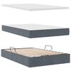 vidaXL Bett mit Stauraum und LED mit LED Dunkelgrau 120 x 190 cm Samt