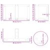 vidaXL Couchtischbeine T-Form 2 Stk. Anthrazit 40x25x(30-31) cm Stahl
