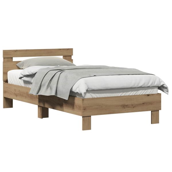 vidaXL Bettrahmen Artisan-Eiche 193 x 95 x 88 cm Holzwerkstoff