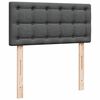 vidaXL Ottoman-Bett mit Matratze & LEDs Dunkelgrau 90x190 cm Stoff