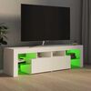 vidaXL TV-Schrank mit LED-Beleuchtung Wei&szlig; 140x36,5x40 cm
