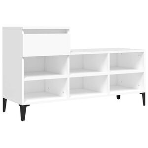 vidaXL Schuhregal Wei&szlig; 102x36x60 cm Holzwerkstoff