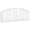 vidaXL Gabione mit Hochbogen 200x50x60/80 cm Verzinktes Eisen
