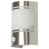Smartwares Wandleuchte mit Bewegungsmelder Au&szlig;enbereich 14x20x10,5 cm Silber