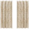 vidaXL Samtvorhänge mit Vorhängen 2 pcs Creme 225 x 140 cm Samt