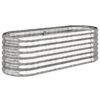 vidaXL Hochbeet Verzinkter Stahl 114x40x36 cm Silbern