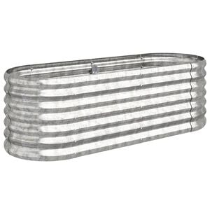 vidaXL Hochbeet Verzinkter Stahl 114x40x36 cm Silbern