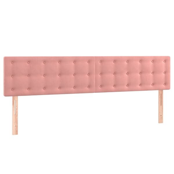 vidaXL Kopfteile 2 Stk. Rosa 80x5x78/88 cm Samt