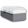 vidaXL Bettgestell ohne Matratze Hellgrau 90x190 cm Stoff