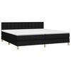 vidaXL Boxspringbett mit Matratze & LED Schwarz 200x200 cm Stoff