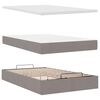 vidaXL Ottoman-Bett mit Matratze Taupe 120x190 cm Stoff
