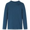 Kinder-Langarmshirt Rippstrick Marineblau 140