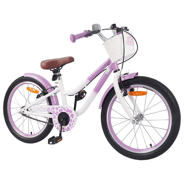 vidaXL Kinderfahrrad 18 Zoll f&uuml;r 5-7 Jahre alt Lila