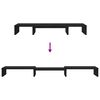 vidaXL Monitorst&auml;nder Verstellbar Schwarz Eichen-Optik 80x24x10,5 cm