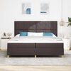 vidaXL Boxspringbett mit Matratze Dunkelbraun 200 x 200 cm Stoff
