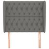vidaXL Kopfteil mit Ohren Dunkelgrau 103x23x118/128 cm Stoff