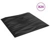 vidaXL Wandpaneele 24 pcs Schwarz Stein 50 x 50 cm XPS Schaum