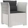 vidaXL 1-Sitzer Sessel mit Kissen Rattan-Look PP Wei&szlig;