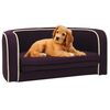 vidaXL Hundesofa Klappbar Burgunderrot 76x71x30 cm Leinen Kissen