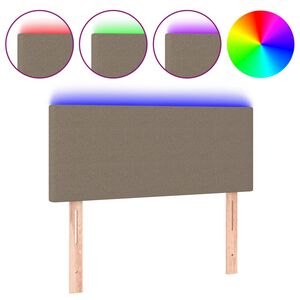 vidaXL LED Kopfteil Taupe 80x5x78/88 cm Stoff