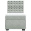 vidaXL Boxspringbett mit Matratze Hellgrau 80x200 cm Samt