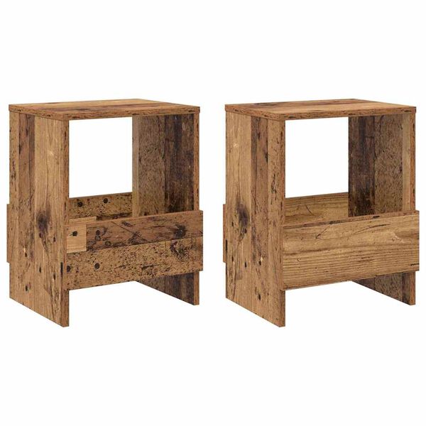 vidaXL Magazinregal 2 pcs Altholz 35 x 30 x 45 cm