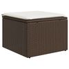 vidaXL 10-tlg. Garten-Sofagarnitur mit Kissen Braun Poly Rattan