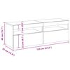 vidaXL TV-Schränke 2 Stk. mit LED-Leuchten Grau Sonoma 60x35x40 cm