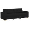 vidaXL 3-Sitzer-Sofa Schwarz 220x78x80 cm Stoff