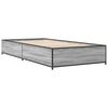 vidaXL Bettgestell Grau Sonoma 90x190 cm Holzwerkstoff und Metall