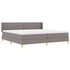 vidaXL Boxspringbett mit Matratze Taupe 200 x 200 cm Stoff