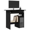 vidaXL Schreibtisch Schwarz Eichen-Optik 80x45x74 cm Holzwerkstoff